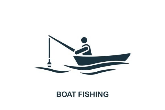 Boat Fishing Icon Graphics for Handmade Creators