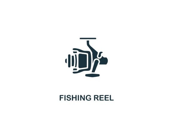 Fishing Reel Icon Graphics for Modern Publishing